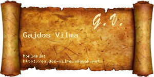 Gajdos Vilma névjegykártya